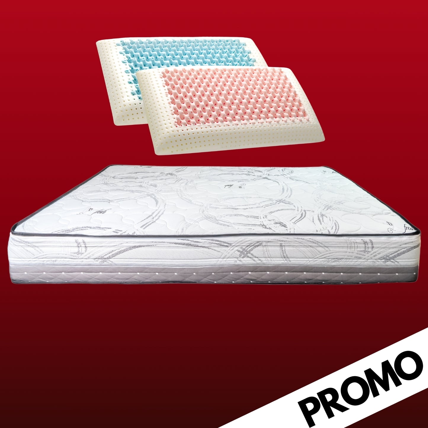 PROMO Materasso Matrimoniale + 2 Cuscini in Memoryfoam