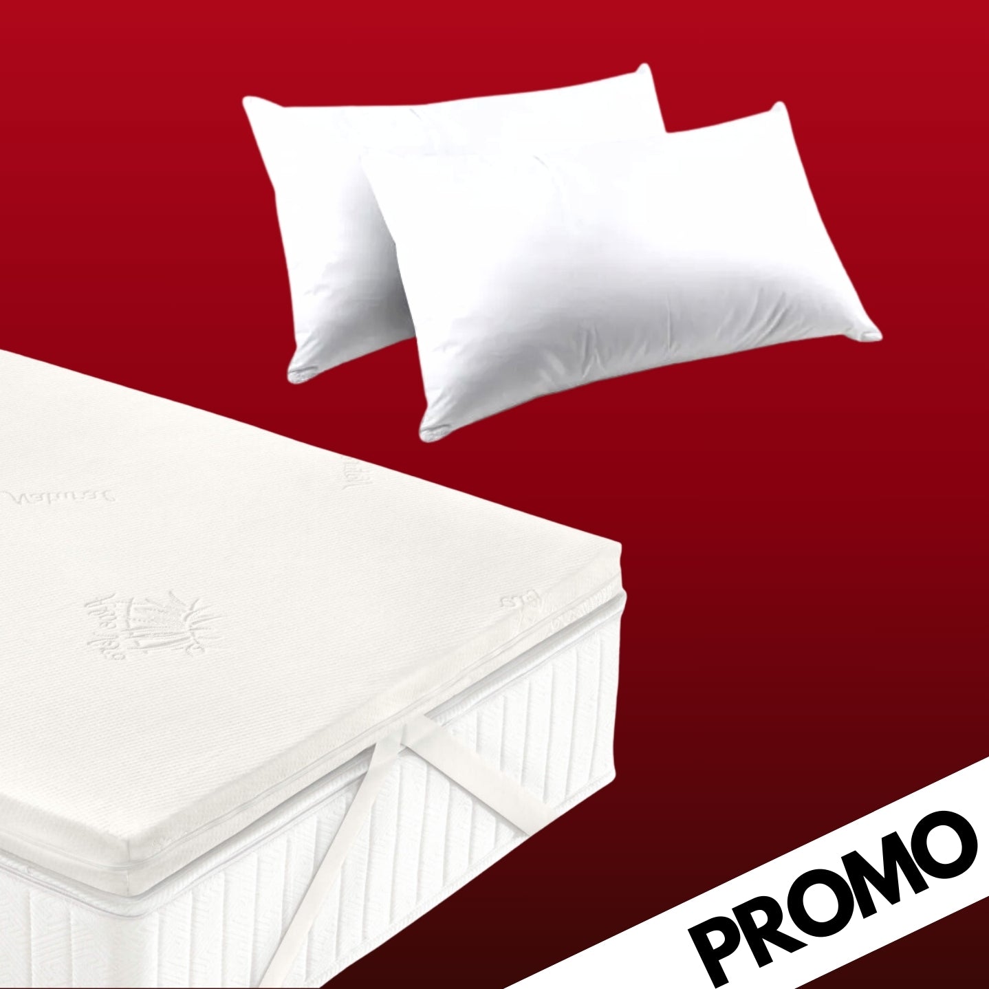 PROMO 1 Topper Matrimoniale in Memory Foam + 2 cuscini